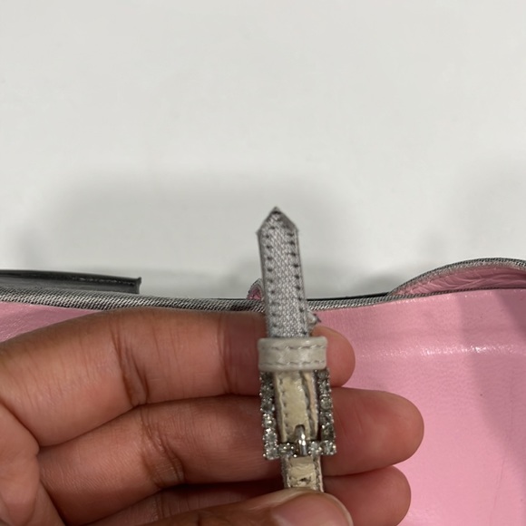 Kate Spade Soft Gray Dupioni Silk Square Toe Strap Low Heel - Picture 11 of 14